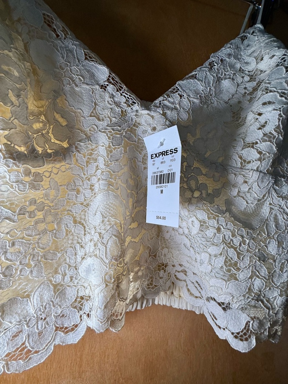 Express Lace Bralette in Ivory - Picture 2 of 3